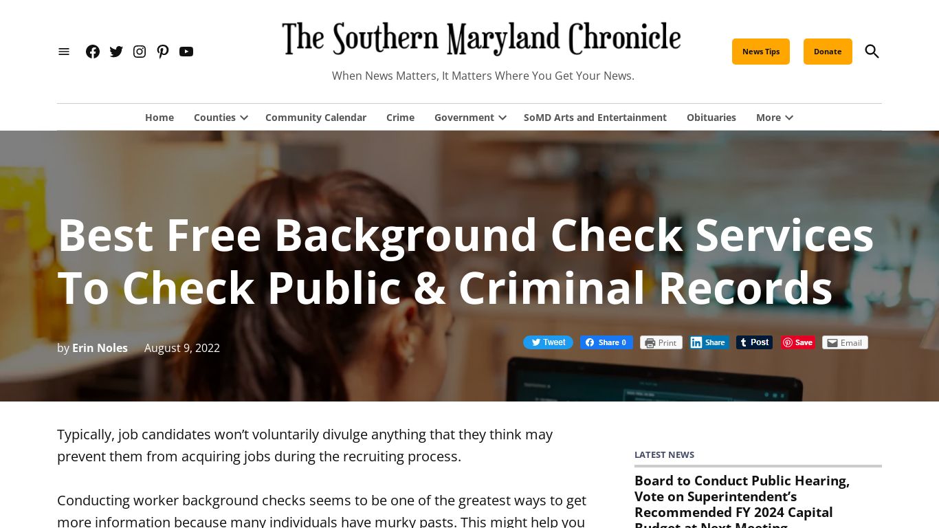 Best Free Background Check Services To Check Public & Criminal Records ...